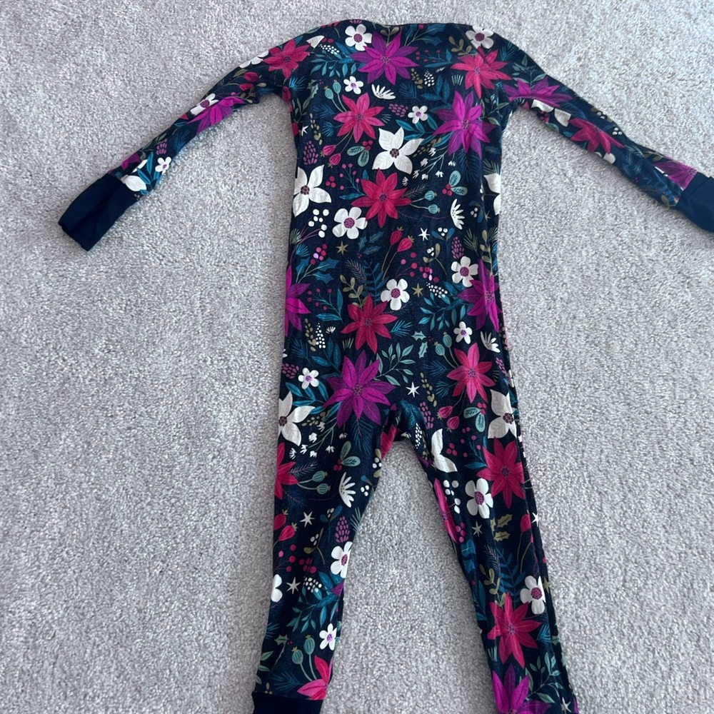 Little Sleepies Pink and White Floral Pajama